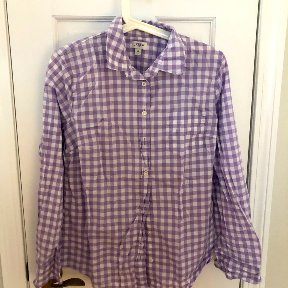 JCrew mercantile gingham women's shirt